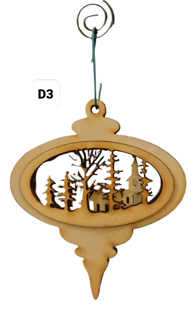 Xmas Scene Bourbel 3 Layers Xmas Tree Decoration