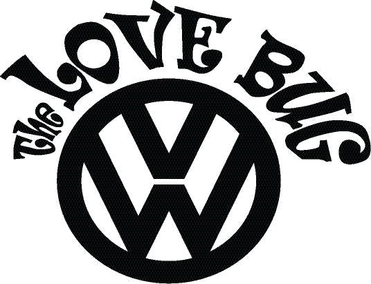 Volkswagen Sticker - The Love Bug VW Logo