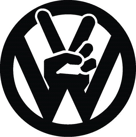 Volkswagen Sticker - Peace VW Logo